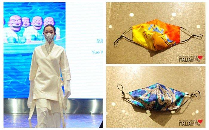中国艺术家创意口罩助力意大利战疫